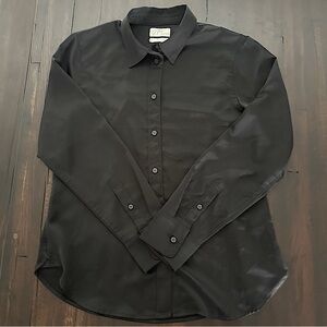 J. Crew Black Button Up Top